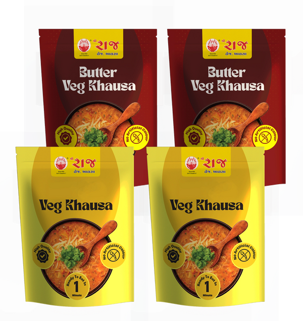 4 Khausa combo (2 Regular & 2 Butter)